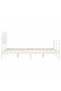 Bed frame with headboard, white, solid wood, double 4FT6 - 7