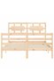 Bed frame with headboard, 120x200 cm, solid wood - 7