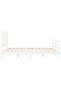 Bed frame with headboard, white, 160x200 cm, solid wood - 7