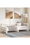 Extendable day bed, white, 2x(90x200) cm, solid pine wood