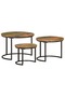 Stackable tables, 3 pcs., solid recycled wood