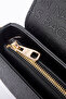 Women's Shoulder and Crossbody Bag with Double Straps - Black Embossed - 3