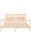 Bed frame with headboard, solid wood, king size 5FT - 6