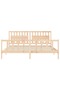 Bed frame with headboard 200x200 cm, solid pine wood - 6