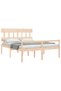 Bed frame with headboard, 160x200 cm, solid wood - 4