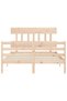 Bed frame with headboard, 140x200 cm, solid wood - 6