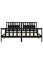 Bed frame with headboard 200x200 cm, black, solid wood - 6