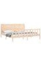 Bed frame with headboard 200x200 cm, solid pine wood - 3