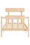 Bed frame with headboard 3FT, single, solid wood - 6