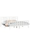 Bed frame with headboard 200x200 cm, white, solid wood - 3