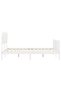 Bed frame with headboard, white, solid wood, king size 5FT - 7