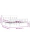 Bed frame with headboard 200x200 cm, solid pine wood - 8