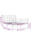 Bed frame with headboard, white, 140x200 cm, solid wood - 8