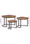 Stackable tables, 3 pcs., solid recycled wood - 6