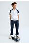 Men's Polo Neck T-Shirt 8-14 Years White - 2