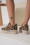 Women's Leopard Patterned Hidden Heel Sneaker Bp04Ms01E - 4