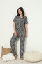 Women's 100% Cotton Buttoned Pajama Set 19093 - 6