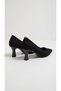 Women's Black Fabric Heeled Pointed-Toe Daily Stylish Stiletto Shoes - 4
