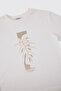 Boy's Printed Ecru T-Shirt - 5