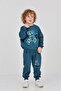 Boy's 2-Piece Set: Printed Crew Neck Sweatshirt & Jogger with Elastic Waistband and Pockets