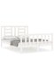 Bed frame with headboard, white, 120x200 cm, solid wood - 2