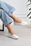 Women's White Butterfly Detailed Casual Shoes Thermo Soft Sole Stc1237 - 2