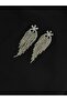 Luxury Silver Color Stone Evening Dress Earrings