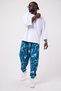 Unisex Street Style Printed Wrinkled Sports Baggy Trousers - 5