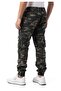Cd908 Men's Cargo Camouflage Patterned Zippered and Multi-Pocket Sweatpants - 8
