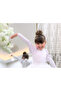 Girl's White Glittery Long Watermelon Sleeve Blouse Badi - 4