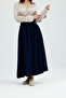 Women's Elastic Waist Strawberry Fabric Pocketed Skirt - 2