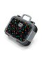 Kids Black Colored Honeycomb Patterned Stainless Steel Lunch Box 39110
