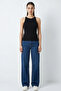 Women's Strappy Knitted Tank Top 15935 - Black - 2