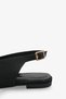 Women's Pointed Toe Stoned Knitwear Ballerina Greta Black - 5