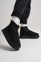 Women's Black Winter Boots with Fur Inside and Thick Sole Bp04Mk04A - 3