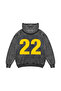 Flawless22 Printed Oversize Unisex Washable Black Hoodie