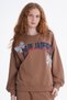 Girl's Letter Printed Oversize Wide Leg Top and Bottom Tracksuit Set 8-9-10-11-12 Years Old - 2