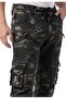 Cd908 Men's Cargo Camouflage Patterned Zippered and Multi-Pocket Sweatpants - 4