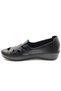 Silvect Genuine Leather Orthopedic Women's Casual Shoes Black - 4