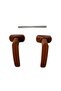 Aluminum Push Spring Door Handle Brown 8003
