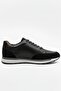 Genuine Leather Black Lace-Up Comfortable Casual Men's Shoes Luass28Al0040 - 2