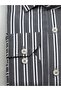 Men's Slim Fit Long Sleeve Brit Collar Pocketless Striped Gray Shirt 2442g - 3