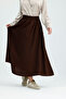 Women's Elastic Waist Strawberry Fabric Pocketed Skirt - 7