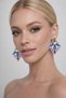 Multicolored Sparkling Earrings with Drop Stones - 2