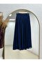 Alçiçek Shoulder Scarf and Janjan Skirt Set-Ge813 Navy Blue - 6