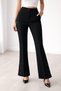 Hayal 270-02-26 Women's High Waist Spanish Flare Pants with Button Detail, Stylish & Slimming Trousers - 3