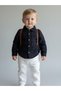 Boy's Buttoned Long Sleeve Linen Shirt with Pockets - 4