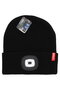 Winter hat with lantern, black color, universal size