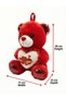 Red Teddy Bear Plush Toy with "Love You" Heart Cute Stuffed Animal Red Sequins Valentine’s Day Gift - 6