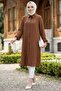 تونيك طويل بأزرار، باللون البني - HM262109 - 6